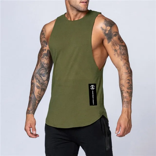 Mens Muscle Sleeveless Sportswear Shirt