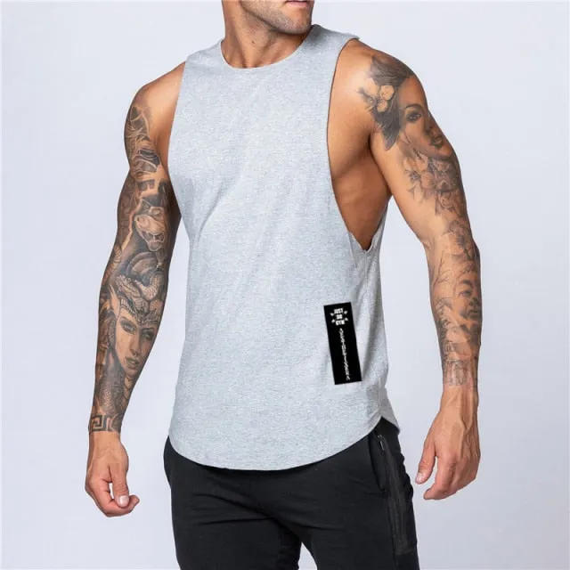 Mens Muscle Sleeveless Sportswear Shirt