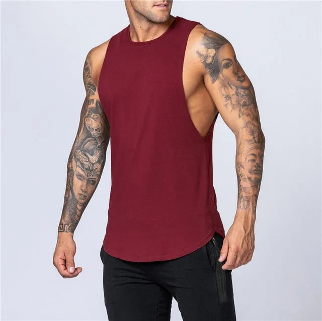 Mens Muscle Sleeveless Sportswear Shirt