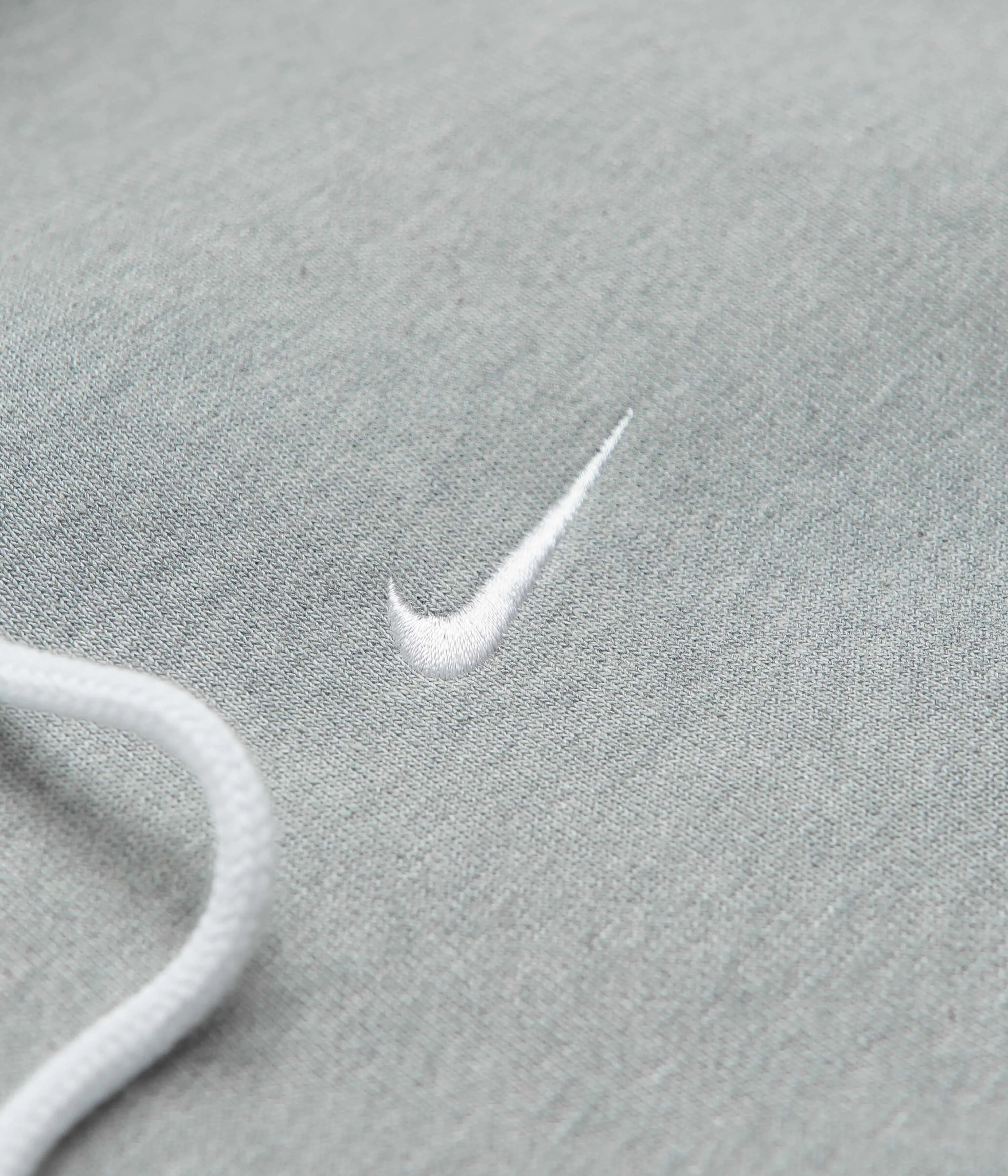 Nike Solo Swoosh Full Zip Hoodie - Dark Grey Heather / White