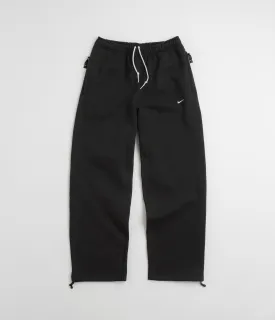 Nike Solo Swoosh Open Hem Sweatpants - Black / White
