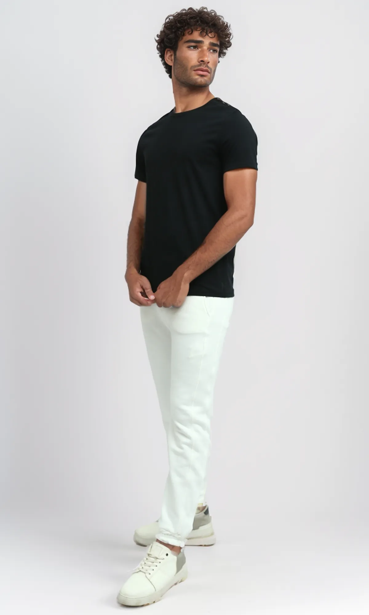 O192306 - Casual Jogger feminine Pants - Off-White