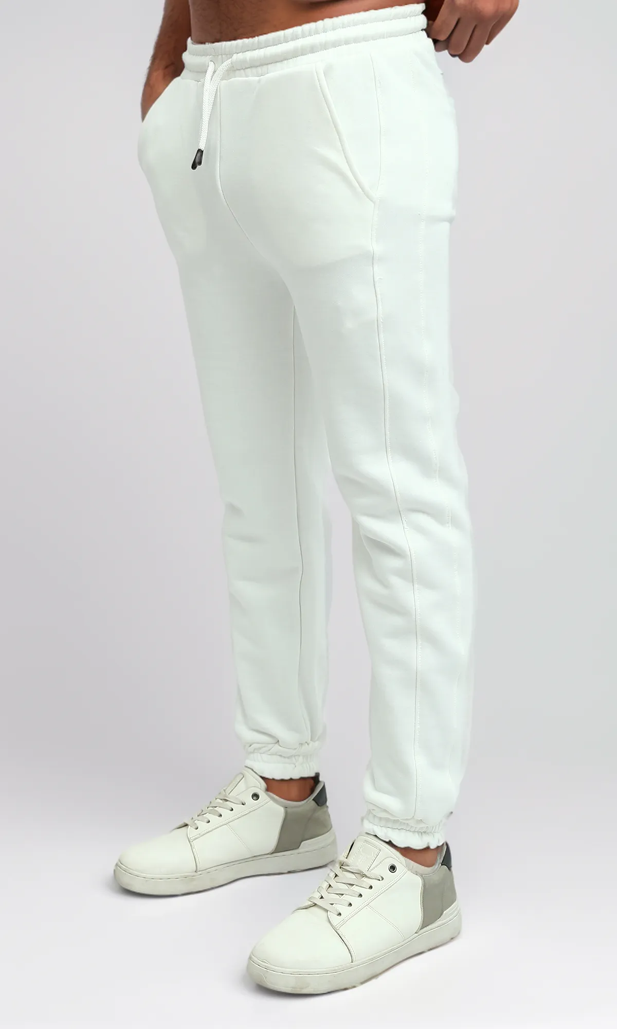 O192306 - Casual Jogger feminine Pants - Off-White