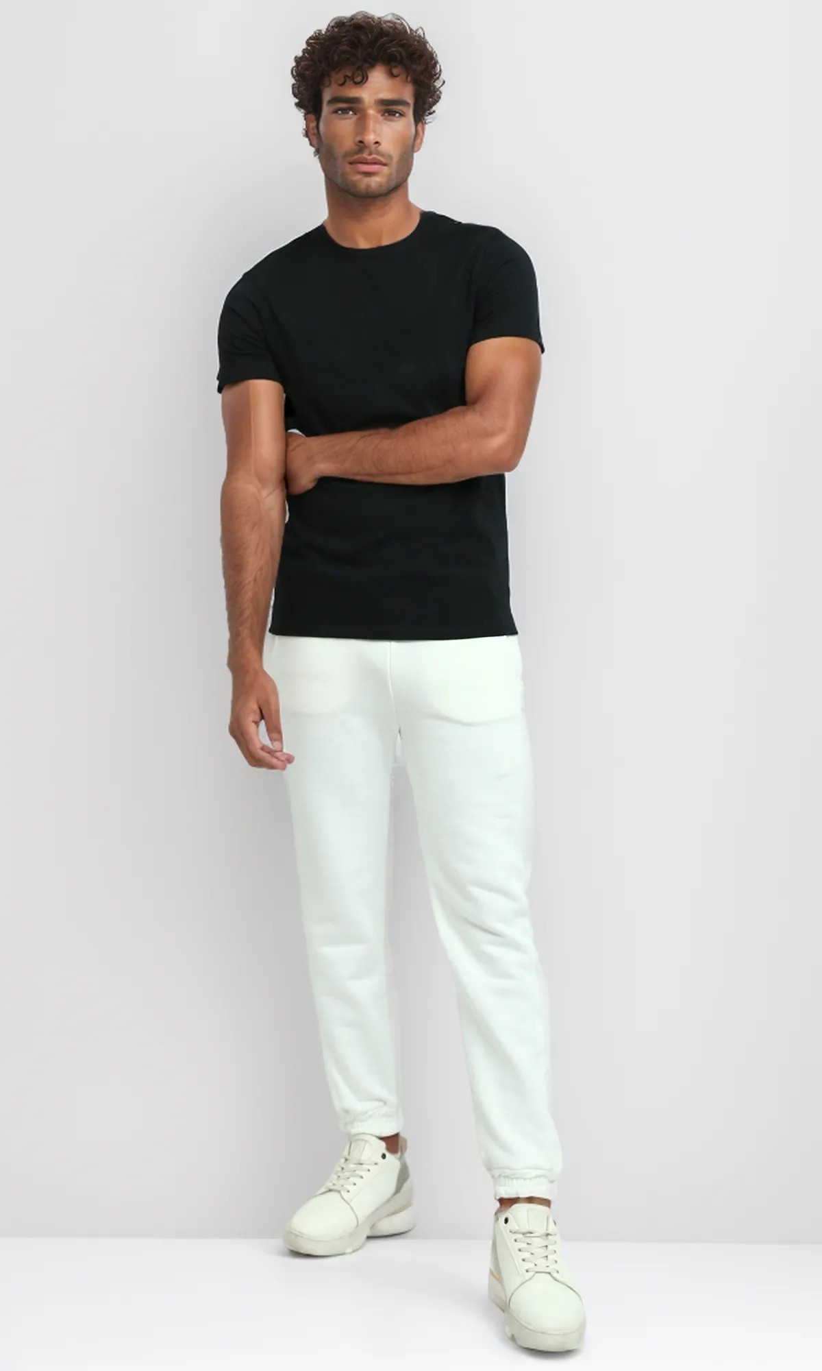 O192306 - Casual Jogger feminine Pants - Off-White