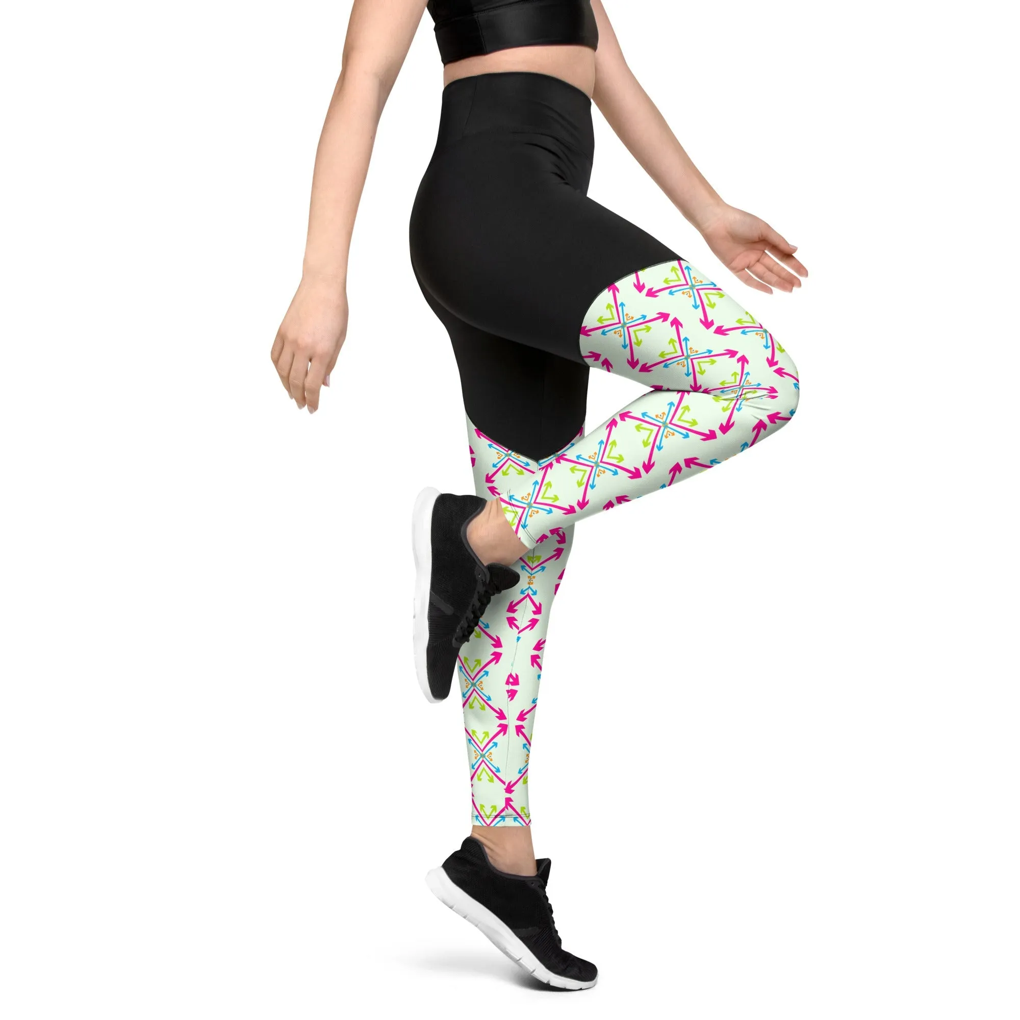 Oversized  Arrow Sports Leggings |  Workout Gear & Performance