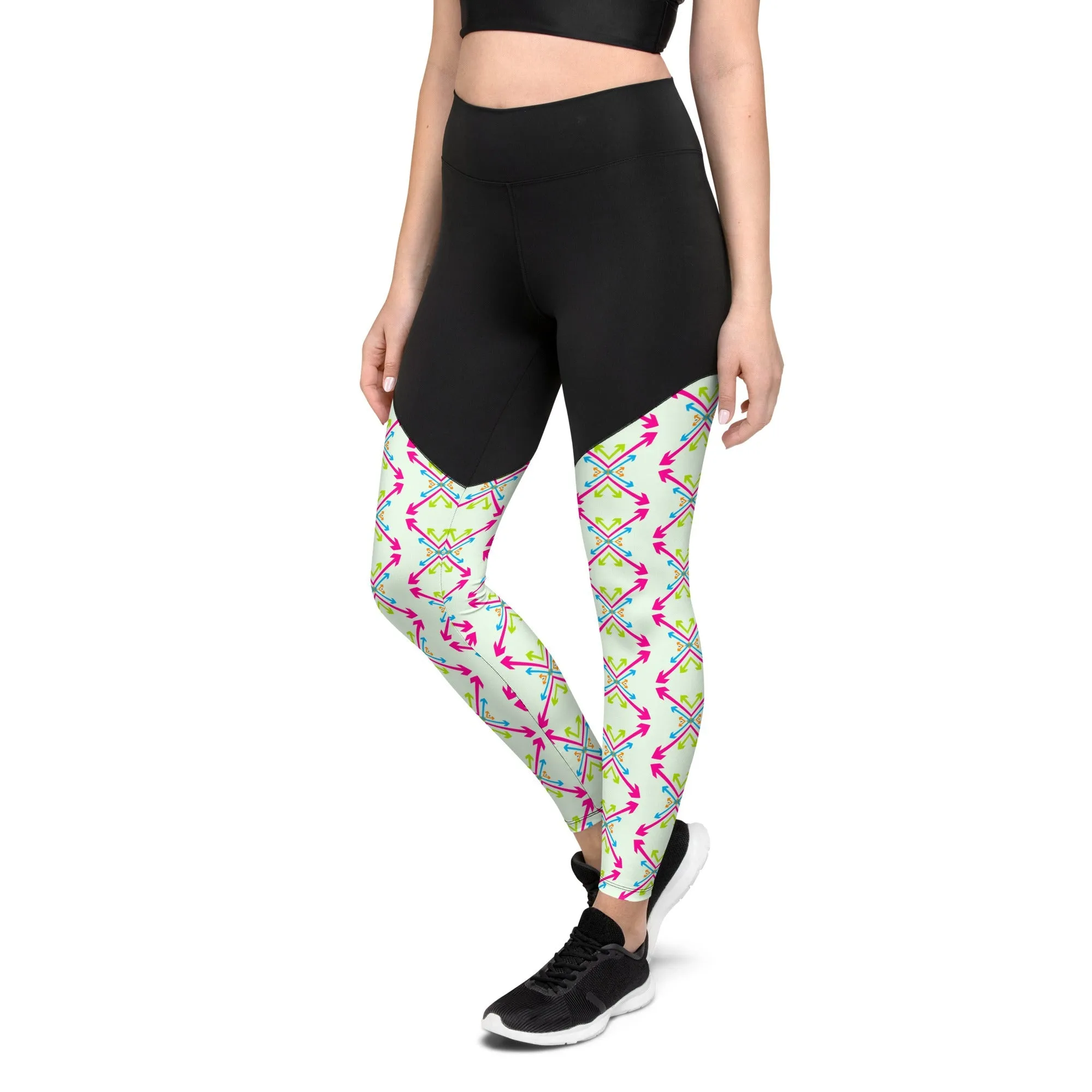 Oversized  Arrow Sports Leggings |  Workout Gear & Performance