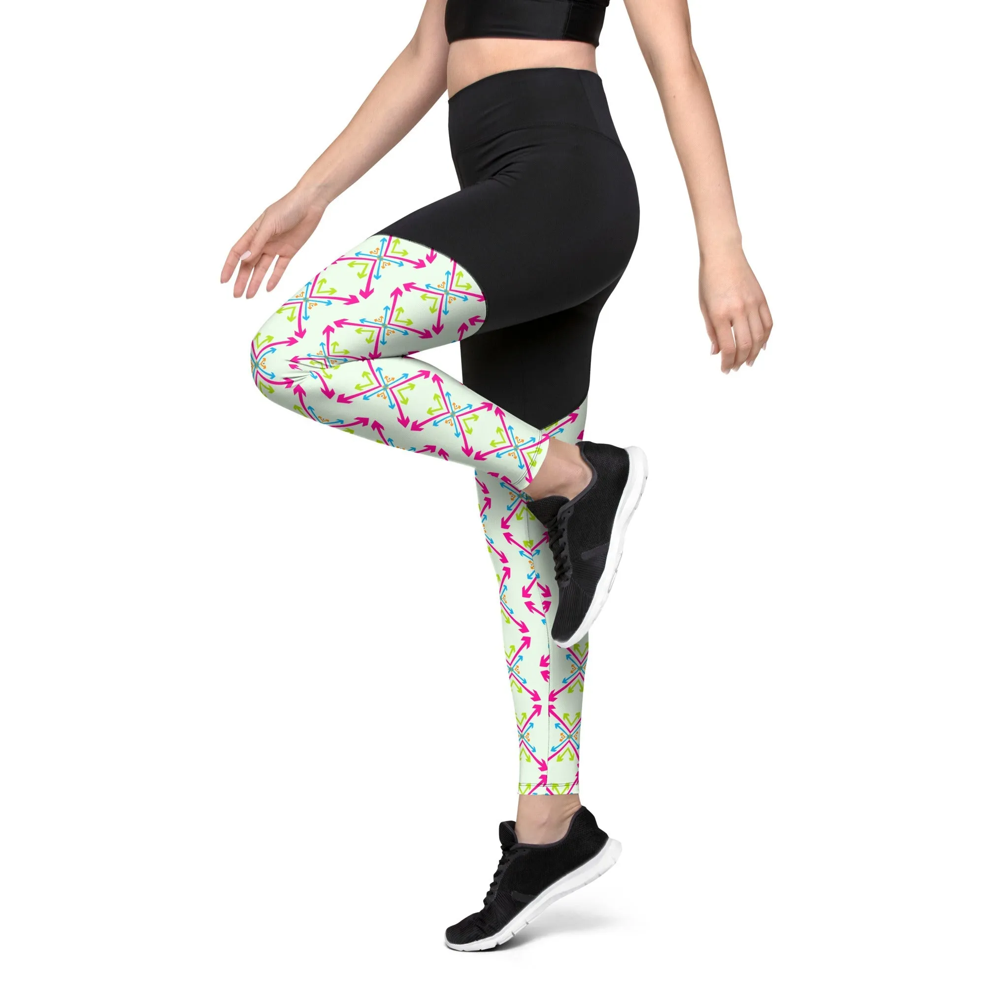 Oversized  Arrow Sports Leggings |  Workout Gear & Performance