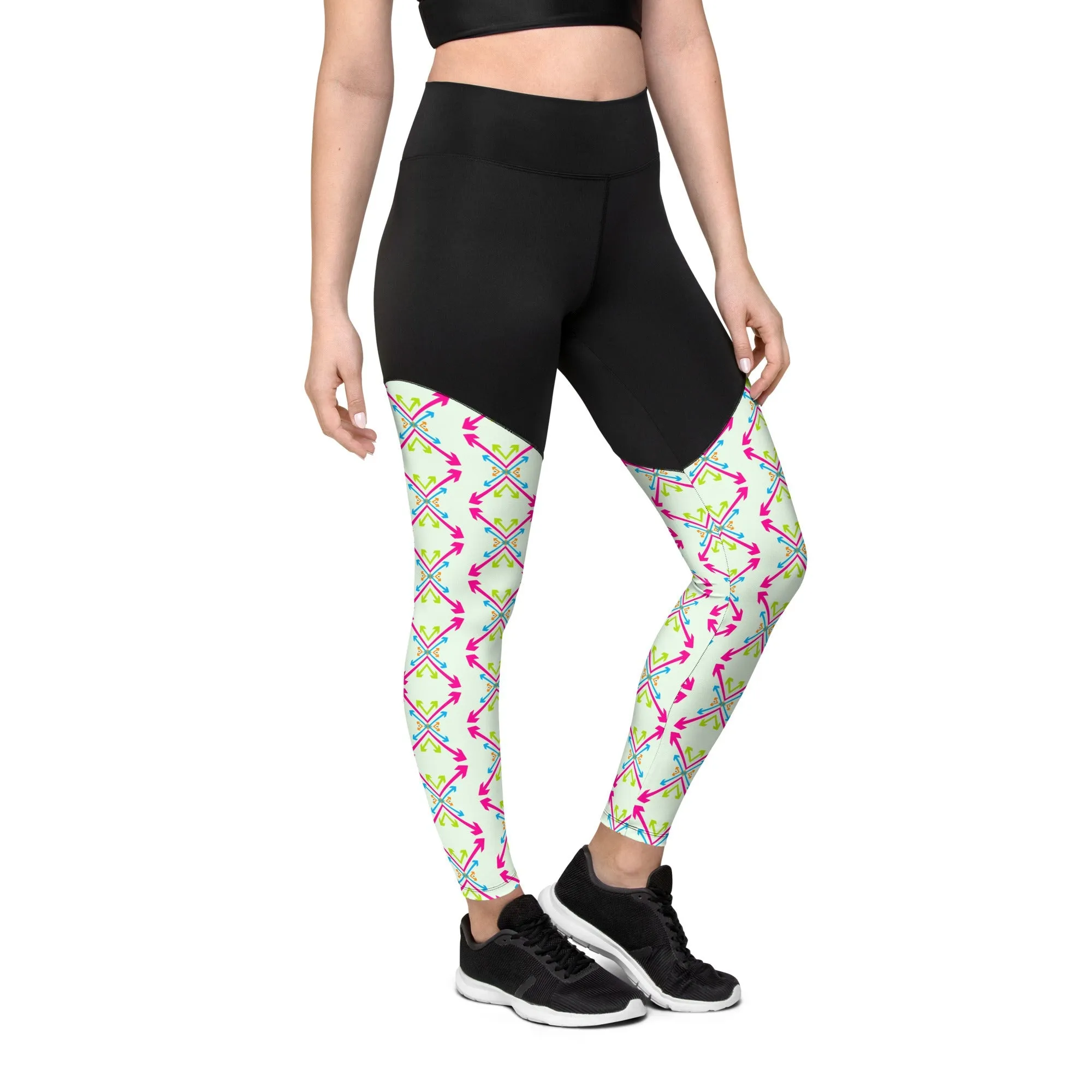Oversized  Arrow Sports Leggings |  Workout Gear & Performance