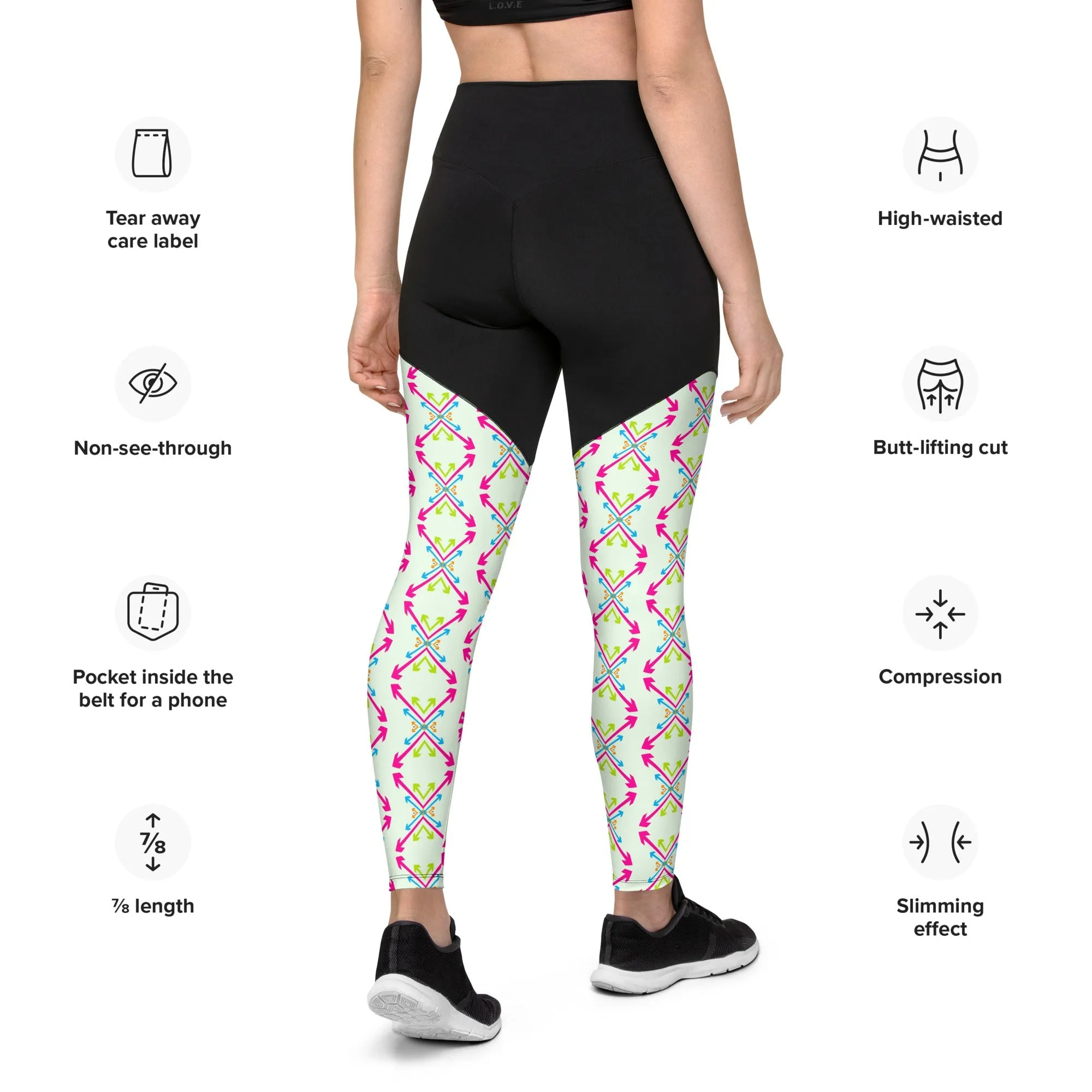Oversized  Arrow Sports Leggings |  Workout Gear & Performance