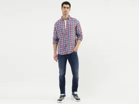 Regular Fit Collared Neck Checkered Shirts