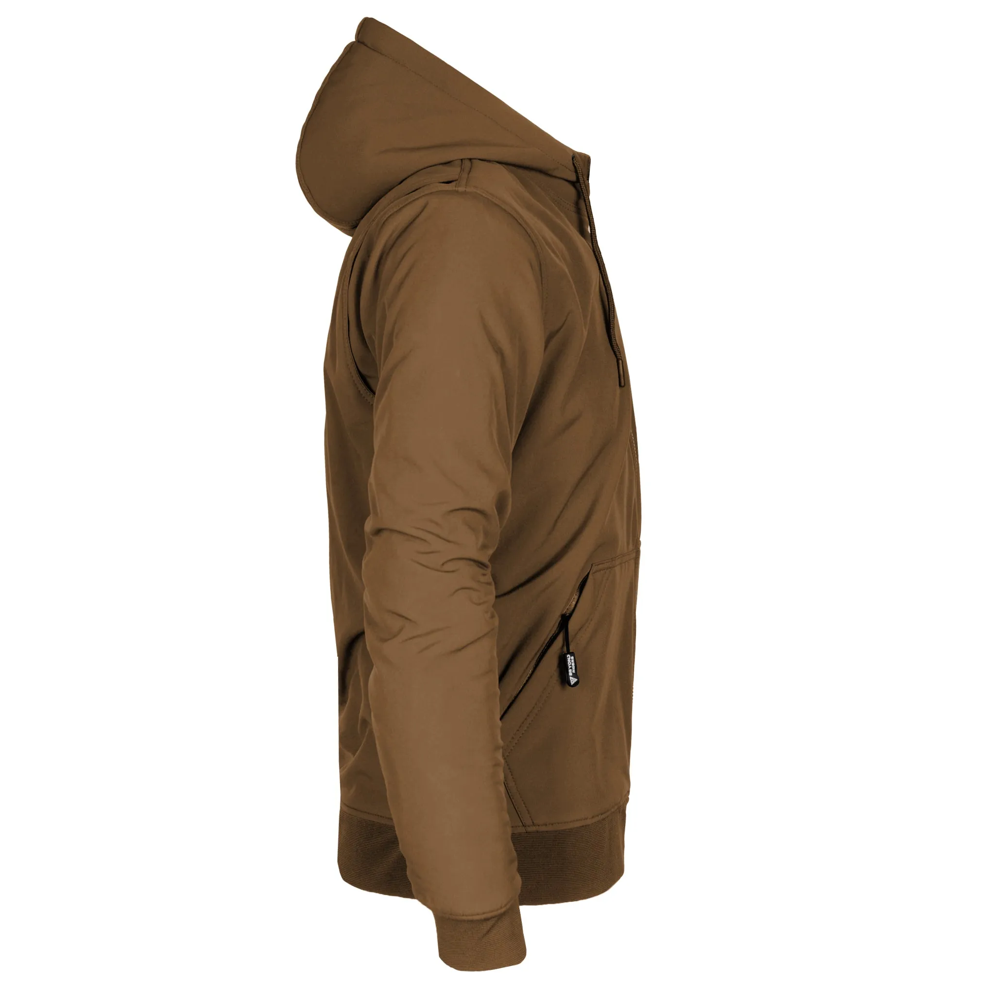 SALE Protective SoftShell Unisex Hoodie - Light Brown Matte with Pads