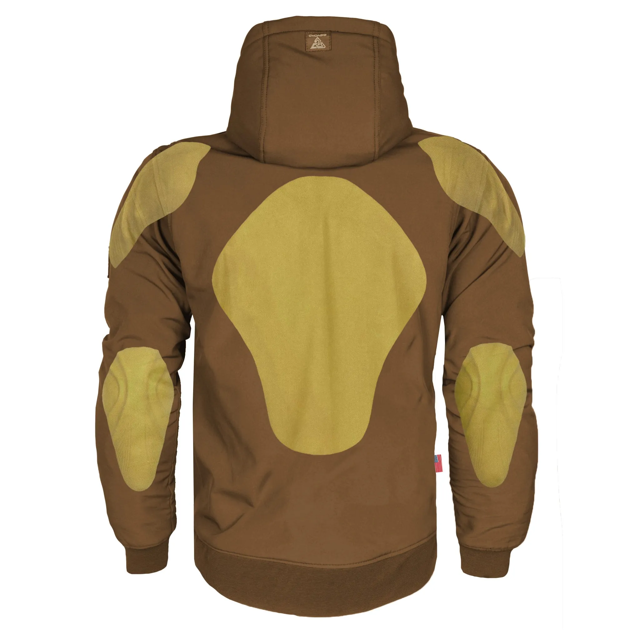 SALE Protective SoftShell Unisex Hoodie - Light Brown Matte with Pads