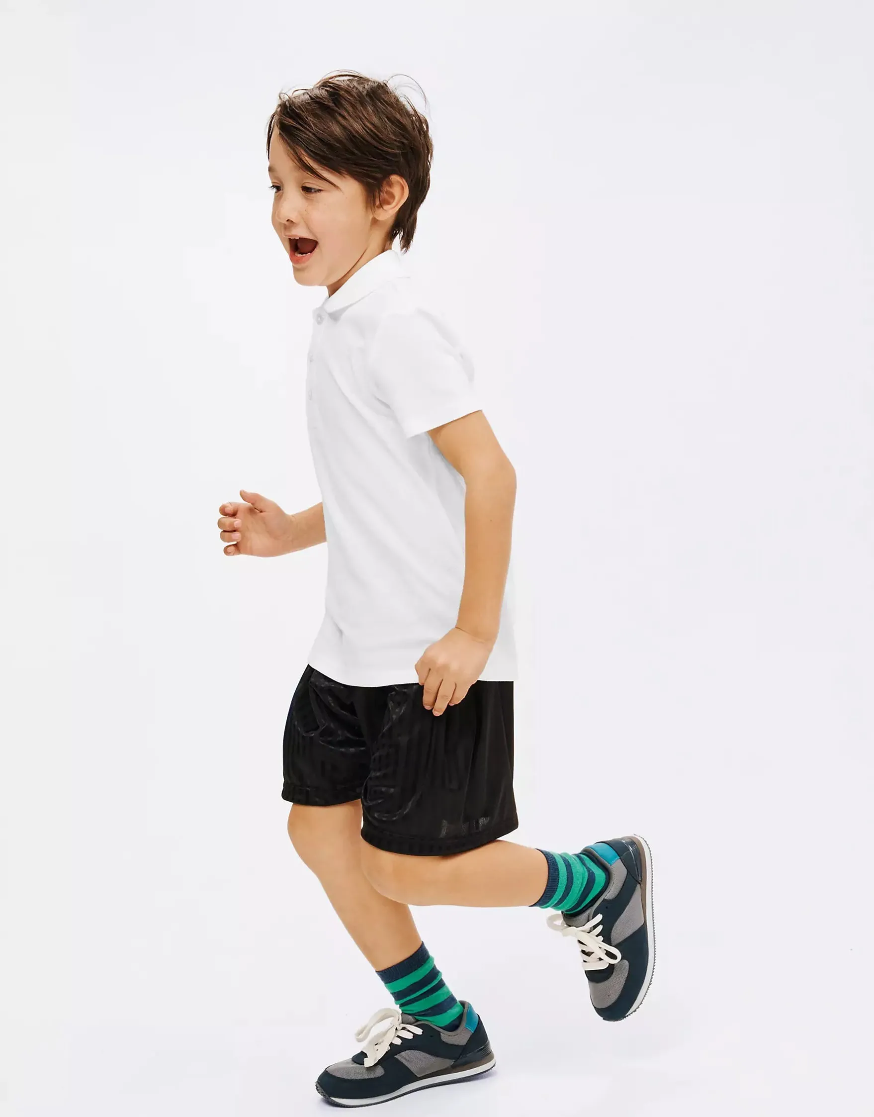 T & S Boys Spruce Solid Polo Shirt-White