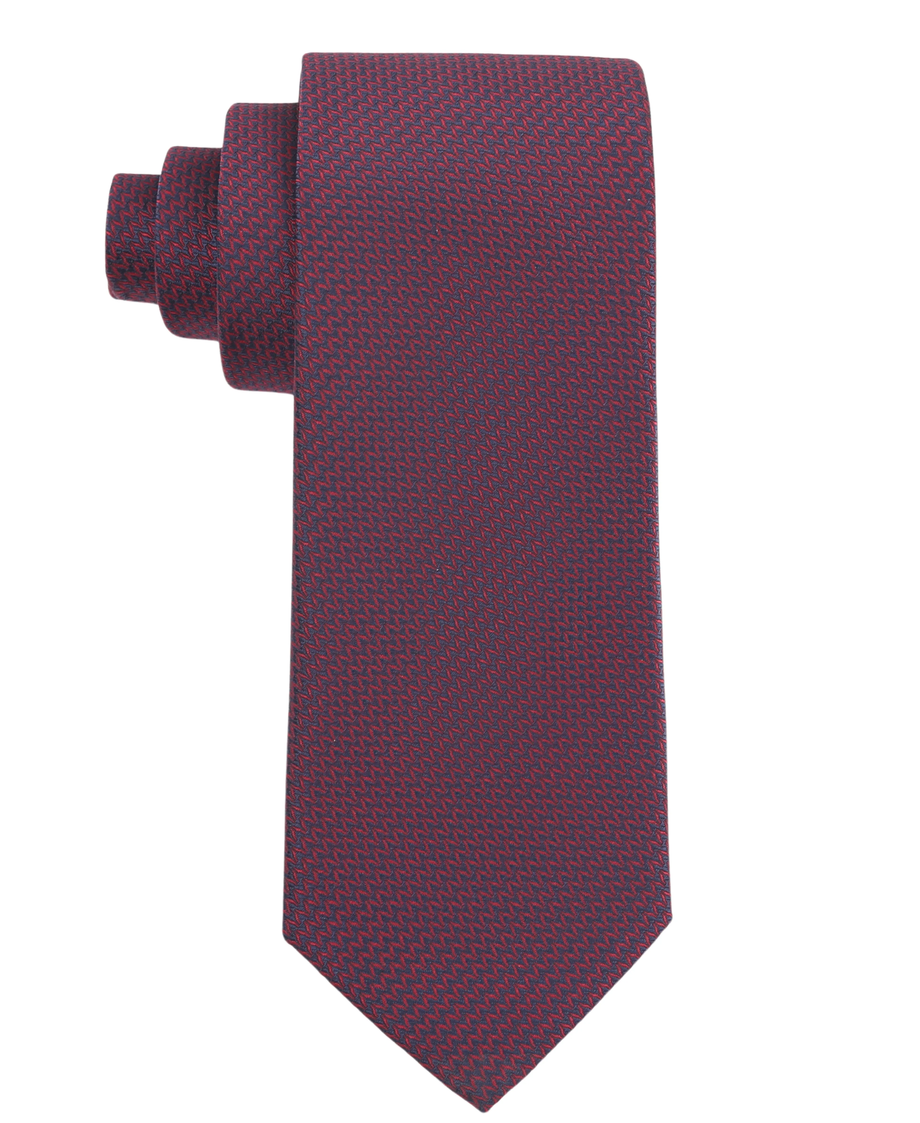 TB Men's Premium Necktie Wired Burgundy