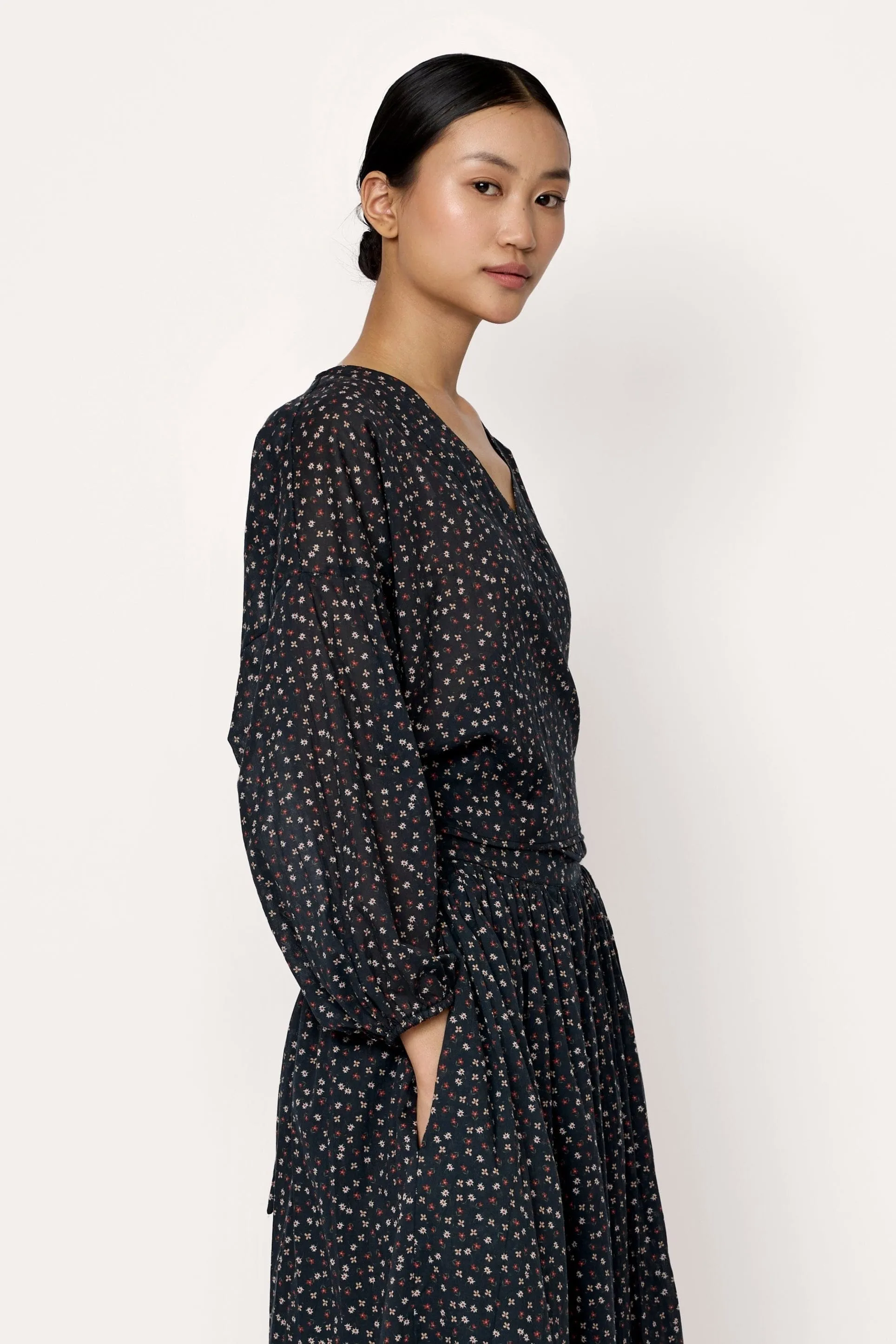 V-neck Wrap Blouse - Sample - S