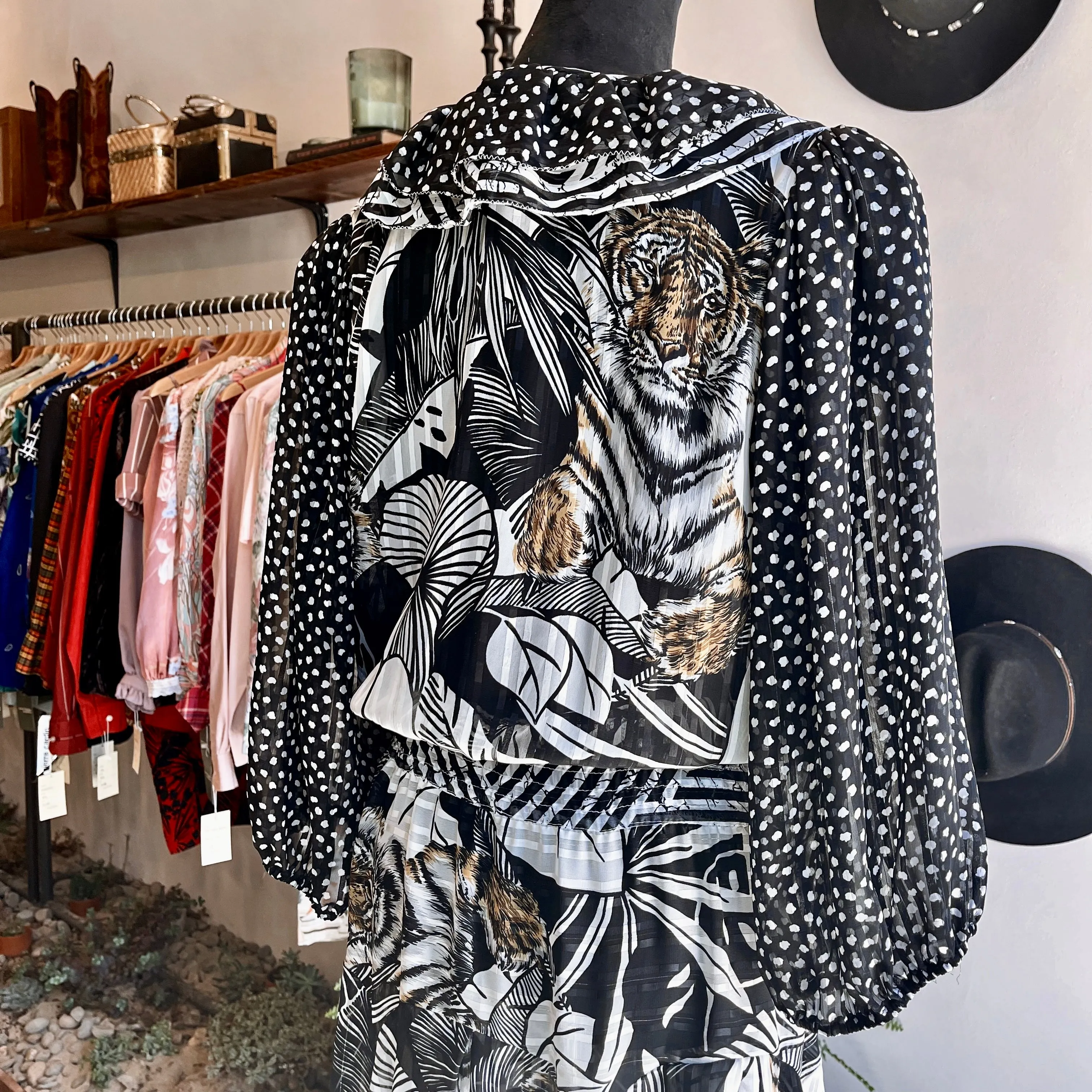 Vintage Diane Freis Boho Safari Dress 80’s