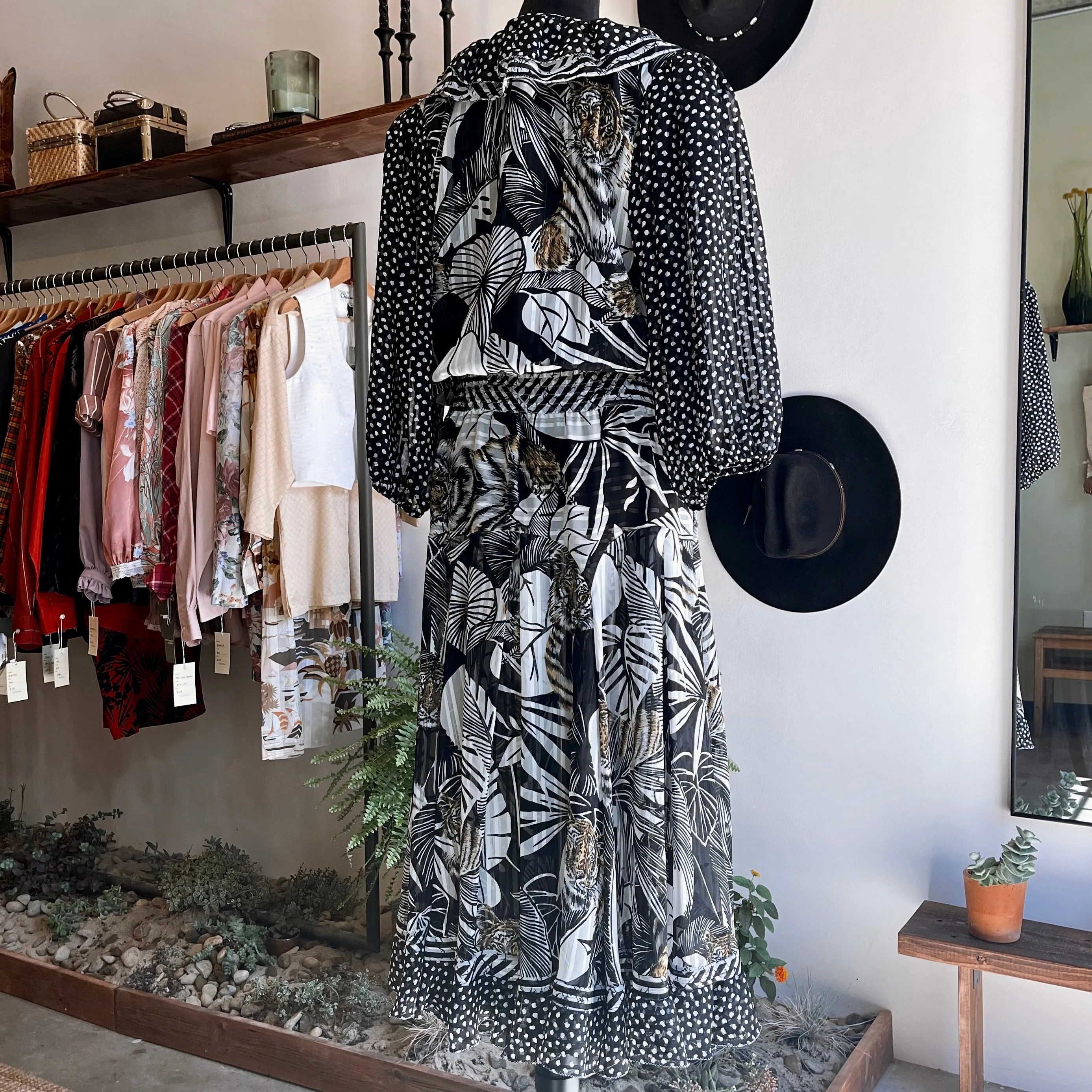 Vintage Diane Freis Boho Safari Dress 80’s