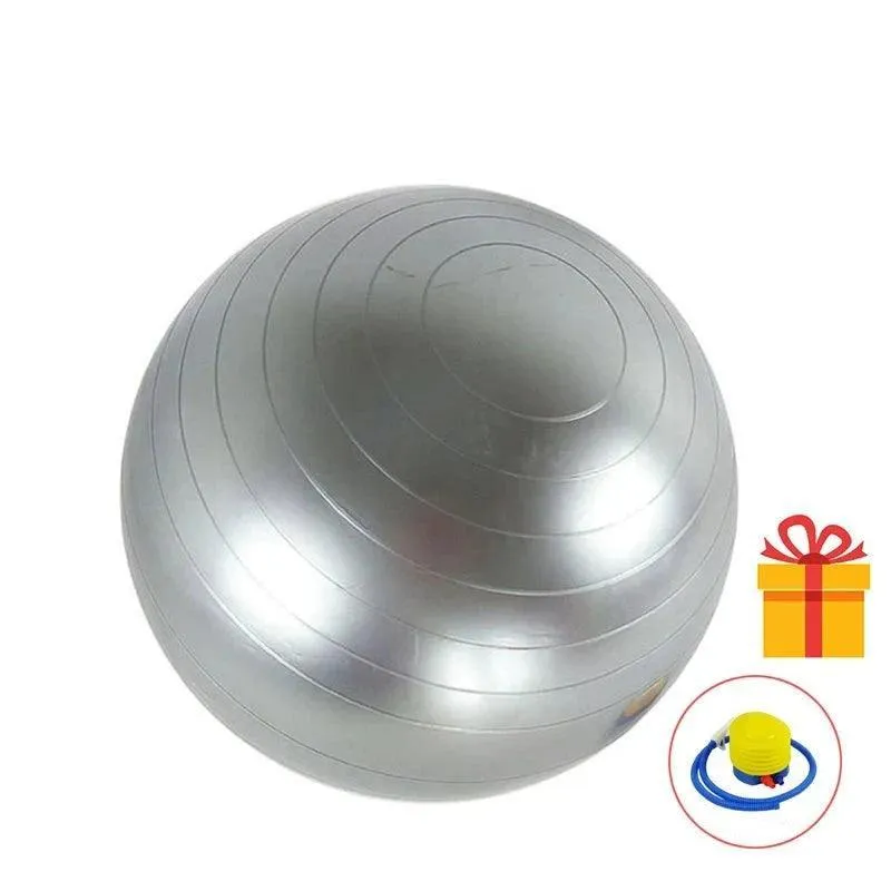 Yoga Ball, Slip-Resistant, Durable PVC, Ideal for Pilates, Yoga, and Office Use, Multiple Sizes and Colors, Easy to Inflate, Includes Air Pump